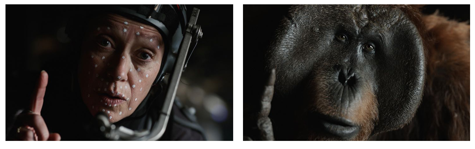 Karin Konoval as “Maurice” in War for the Planet of the Apes, photos courtesy 20th Century Fox
