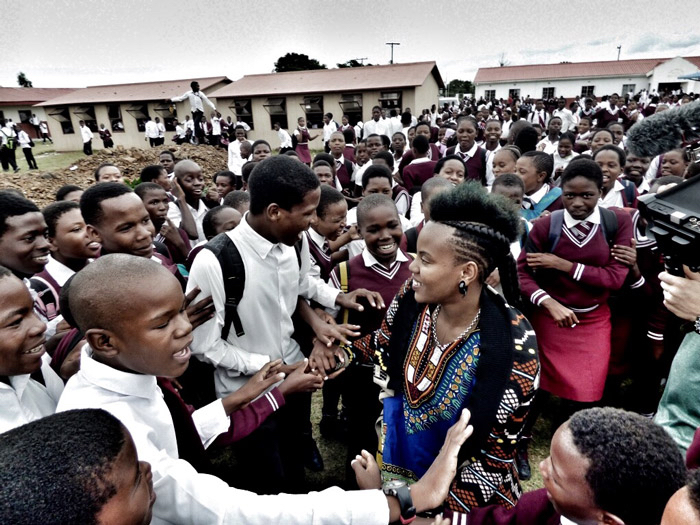 Toya Delazy visits a Zululand High School | Saving the Wild 