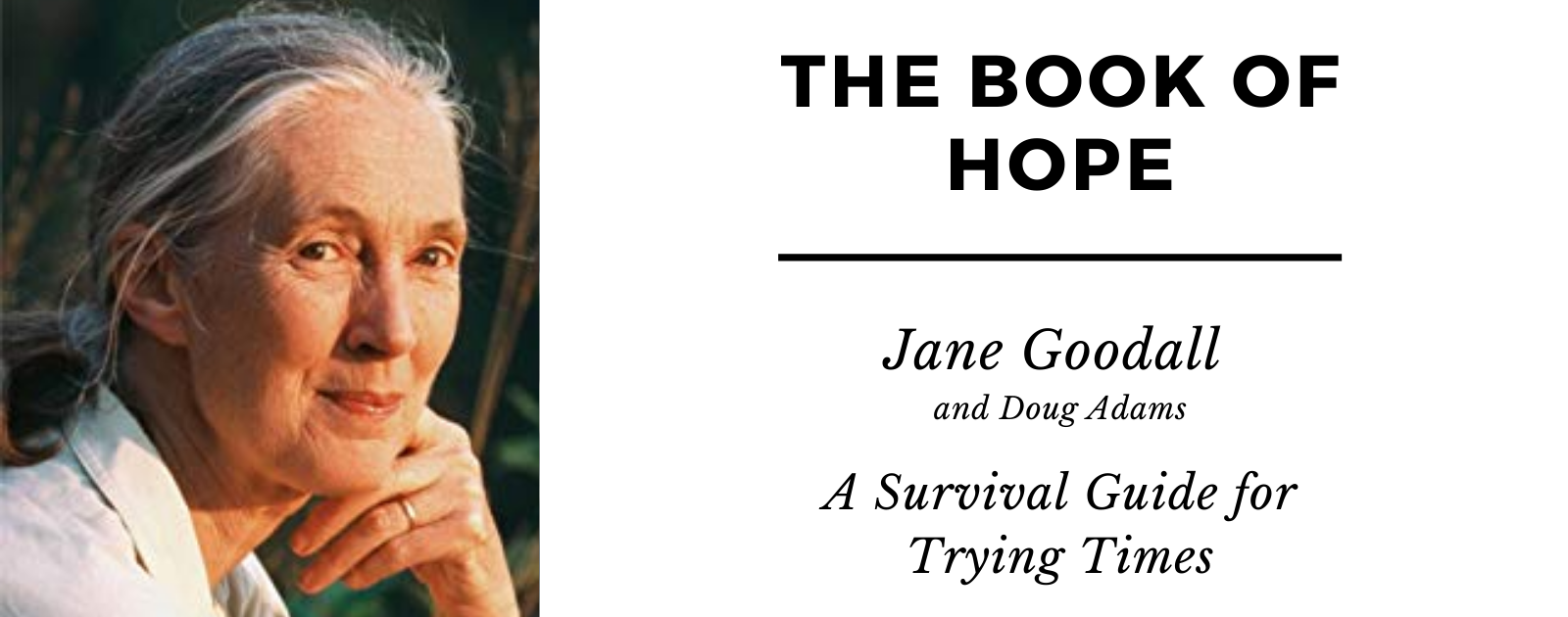 Dr. Goodall’s New Book “Book of Hope” Provides Hope in 2021