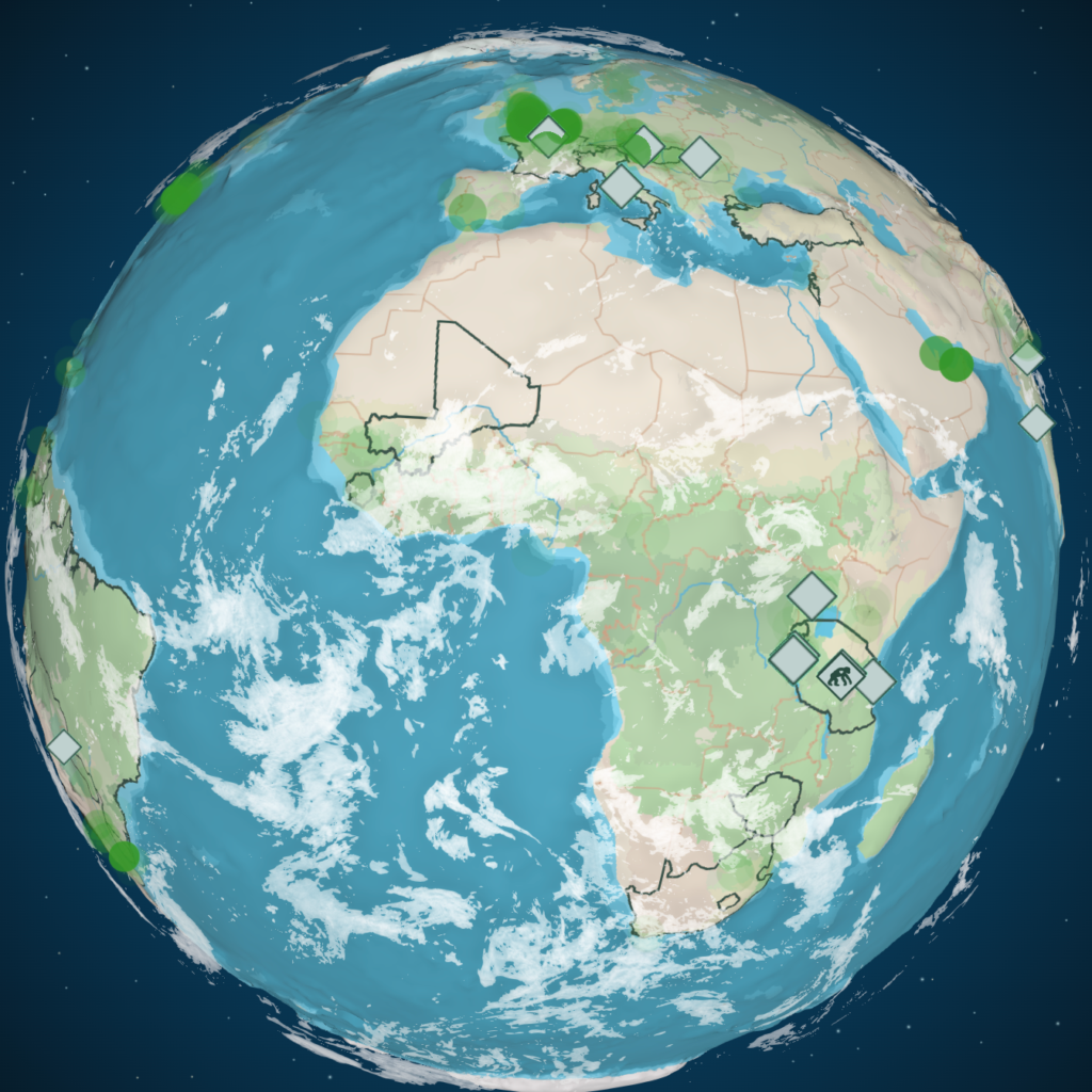 A digital graphic of the earth.